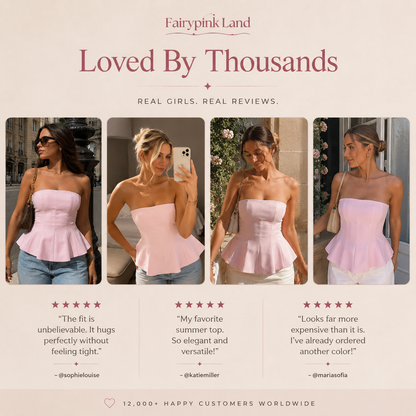 FairyPink🎀 Florence Peplum Top